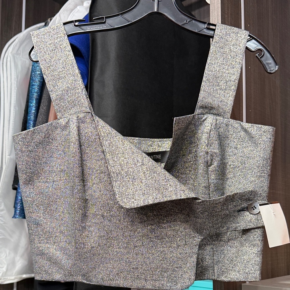 Stylish Gray Women's Crop Top